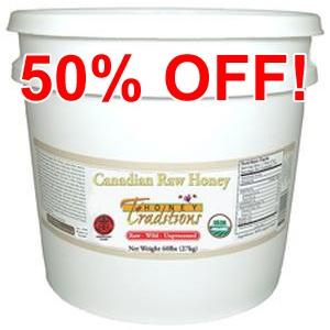 Raw Wild Canadian Honey - 15 lb Pail