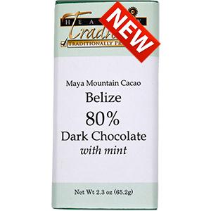 80% Dark-Belize Chocolate with Mint – 2.3 oz