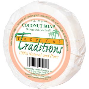 Coconut Oil Soap - Orange and Patchouli - 1 bar